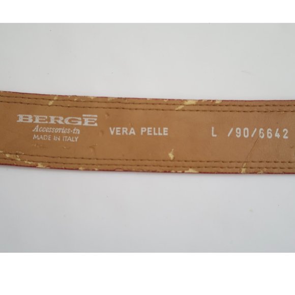 BERGE ACCESSORIES Horsebit hook buckle Leather belt main image 5